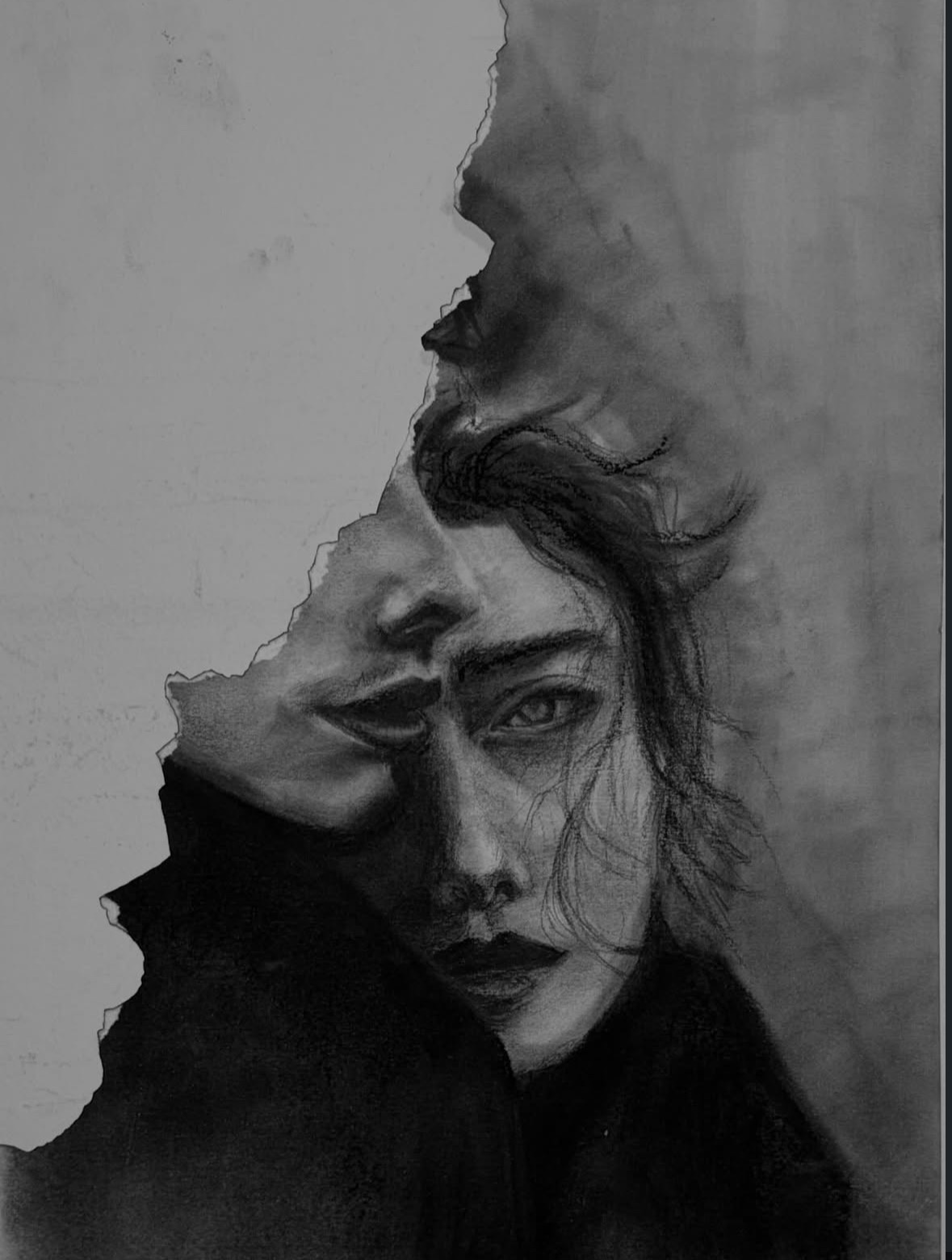 what remains charcoal study